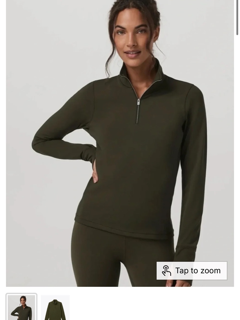 New with tags Vuori Chilled Out Women's Half-Zip Performance Top - Olive